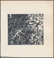 Frans Masereel (1889-1972): Tüntetők, Fametszet, Papír, Jelzett A Metszeten, 13x11 Cm - Andere & Zonder Classificatie