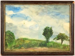 Patkó Jelzéssel: Nyári Fények. Akvarell, Papír, üvegezett Keretben, 25×35 Cm - Andere & Zonder Classificatie