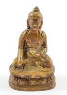 Kisméretű Réz Buddha Szobor, M: 6 Cm - Sonstige & Ohne Zuordnung