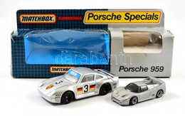 Matchbox Porsche 959 2 Db Kisautó, Eredeti Dobozában, Kis Kopásnyomokkal - Sonstige & Ohne Zuordnung