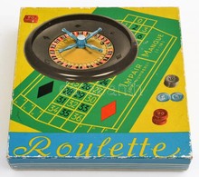 Retró Komplett Roulette Játék, Eredeti Dobozában - Autres & Non Classés