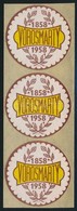 1958 Vörösmarty 3 Db öntapadós Pecsétbélyeg - Zonder Classificatie