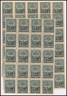 1923 M. Kir. Lakásügyi Bélyeg 3.000K/10K Három ívdarabban, összesen 70 Db Bélyeg (5.600) - Zonder Classificatie