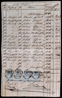 1868 Teljes 16 Oldalas Kimutatás 4x 5Fl Illetékbélyeggel - Zonder Classificatie