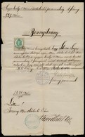 1897 Esztergom, Az 5. Sz. Csendőrkerületi Parancsnokság Igazolása Szolgálati Időről, Bélyegzőkkel, Okmánybélyeggel - Unclassified