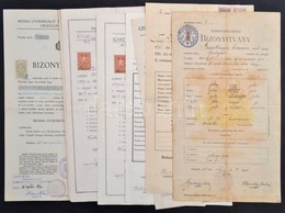 1915-1942 Vegyes Bizonyítvány Tétel, 8 Db - Zonder Classificatie