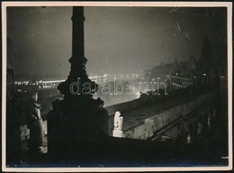1931 Kinszki Imre (1901-1945) Budapesti Fotóművész Hagyatékából, Feliratozott, Vintage Fotó (Éjszakai Világítás), 6,3x8, - Andere & Zonder Classificatie