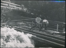 Cca 1940 Osoha László: Faúsztatók, Jelzés Nélküli Vintage Fotó A Szerző Hagyatékából, 14x19 Cm - Altri & Non Classificati