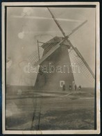 1926 Szélmalom Magyarországon, Hátoldalon Feliratozott Fotó, Foltos, 12×9 Cm / Windmill In Hungary, Photo With Fault - Andere & Zonder Classificatie