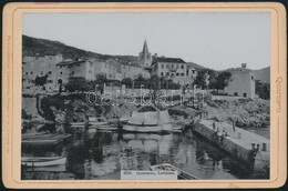 1896 Lovrana / Lovran Quarnero Kikötő, Kartonra Ragasztott Fotó, Stengel & Co., 10,5×16 Cm - Andere & Zonder Classificatie