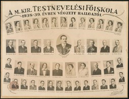 1939 A M. Kir. Testnevelési Főiskola Tanárai és Végzett Hallgatói, Kistabló Nevesített Portrékkal (többek Között Szerepe - Andere & Zonder Classificatie