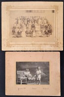 Cca 1890-1920 Vegyes Fotó Tétel, Nagyrészt Gyerekfotók,  5 Db, 3 Db Keményhátú Fotó, Valamint 1 Fotó, 1 Fotólap, Kettőn  - Andere & Zonder Classificatie