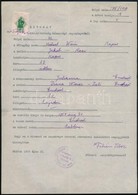 1939 Siófok, Hitközségi Házassági Anyakönyvi Kivonat, Okmánybélyeggel, A Fábián Tibor Siófoki Rabbi Aláírásával - Other & Unclassified