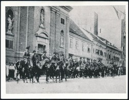 Cca 1930-1940 Sopron, Katonai ünnepség Csendőrséggel A Széchenyi Téren, Fotó, Későbbi Nagyítás, Hátulján Feliratozva, 9× - Andere & Zonder Classificatie