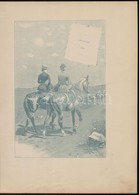 1890 Louis Vallet (1856-1940 Lovas Katonákat ábrázoló 4 Db Színes Fametszet. / Wood Engravings Of Horses And  Soldiers.  - Andere & Zonder Classificatie