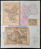 4 Db Különféle Térkép: Svájc, Jugoszlávia, Osztrák-Magyar Monarchia, Európai Törökország, Különböző (kicsi-közepes) Mére - Autres & Non Classés