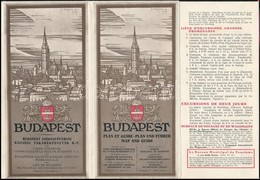 Cca 1938 Budapest Térkép és Információ Turistáknak Francia Nyelven Nagyon Jó állapotban. 80x50 Cm - Autres & Non Classés
