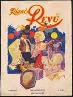 1930 A Rádió Revü 1. évf. 8. Számának Nyomdai Címlapja, Hátoldalán Philips-reklámmal - Zonder Classificatie