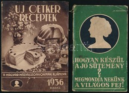 Cca 1936 2 Db Dr. Oetker Receptfüzet, Kissé Kopott Tűzött Papírkötésben - Zonder Classificatie