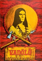 1982 Vadölő NDK Kalandfilm Plakát, Hajtott, 56×38 Cm - Other & Unclassified