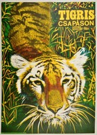 1981 Tigriscsapáson, Színes Szovjet Film Plakátja, Hajtott, 54×38 Cm - Altri & Non Classificati