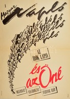 1990 A Magyar Napló Az írók Lapja Plakát, Hajtott, 59×41 Cm - Autres & Non Classés