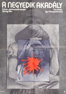1980 A Negyedik Akadály Szovjet Film Plakátja, MOKÉP, Hajtott, 58×40 Cm - Andere & Zonder Classificatie