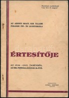 1937-1961 Abonyi M. Kir. Állami Polgári Fiú- és Leányiskola értesítője Az 1936-1937. Tanévről. Szerk.:Gerl Árpád. Abony, - Zonder Classificatie