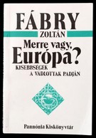 Fábry Zoltán: Merre Vagy Európa. Kissebségek A Vádlottak Padján. Dedikált. Pozsony, 1991. Pannónia. - Zonder Classificatie