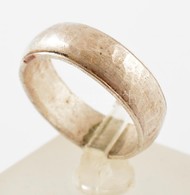 Ezüst(Ag) Karikagyűrű, Jelzés Nélkül, Méret: 59, Nettó: 6 G - Andere & Zonder Classificatie