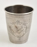 Ezüst Keresztelőpohár Díszítéssel. Horpadással 45 G / Silver Christening Glass 7 Cm - Andere & Zonder Classificatie