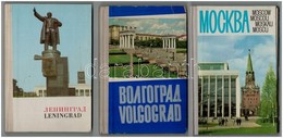 3 Db MODERN Orosz Leporello: Leningrad, Moszkva, Volgograd / 3 Modern Russian Leporellos: Saint Petersburg, Moscow And V - Unclassified