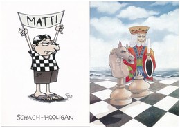 ** * 24 Db MODERN Sakk Motívumlap, Festményekkel és Rajzokkal / 24 Modern Chess Motive Postcards With Paintings And Draw - Non Classés