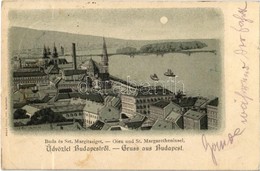 * T2/T3 1898 Budapest, Buda és Szent Margitsziget. Rigler Rt. Litho - Zonder Classificatie