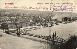 T2/T3 1907 Budapest, Ferenc József Híd, Rakpart (EK) - Zonder Classificatie