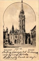 T3/T4 1903 Budapest I. Mátyás Templom, Szentháromság Szobor, Királyi Vár. Divald Károly 149. Sz. (EB) - Zonder Classificatie