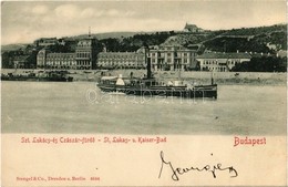 T2 1900 Budapest II. Szent Lukács és Császár Fürdő, Gőzhajó - Zonder Classificatie