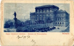 T4 1899 Budapest V. Magyar Tudományos Akadémia, Gróf Széchenyi István Szobra. Divald Károly 38. Sz. (r) - Zonder Classificatie