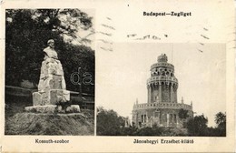 T2 1915 Budapest XII. Zugliget, Kossuth Szobor, Jánoshegyi Erzsébet Kilátó. Bammer Miklós Kiadása - Zonder Classificatie