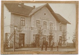 ** ~1905 Csíkszentsimon, Szent-Simon, Sansimion; Vasútállomás, Vasutasok / Bahnhof / Railway Station With Railwaymen (fo - Zonder Classificatie