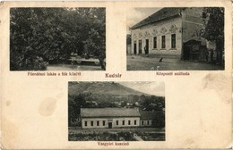 T2/T3 1918 Kudzsir, Kudsir, Cugir; Főerdészeti Lakás A Fák Között, Központi Szálloda, Vasgyári Casino. Czelnai Gyula Fel - Zonder Classificatie