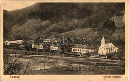 T2/T3 Nadrág, Nadrag, Steinacker; Vedere Partiala / Látkép, Templom. Kiadja Géza Rusz / General View, Church + 14 Cenzur - Zonder Classificatie