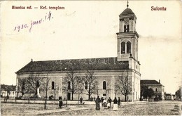 T2/T3 Nagyszalonta, Salonta; Biserica Ref. / Református Templom. Kiadja Döme Károly / Calvinist Church (EK) - Zonder Classificatie