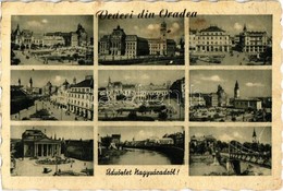 * T3 Nagyvárad, Oradea; Mozaiklap Zsinagógával / Multi-view Postcard With Synagogue (Rb) - Zonder Classificatie