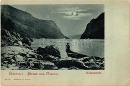 ** T2/T3 Orsova, Kazán Szoros Holdfényben. Kiadja Hutterer G. No. 59. / Kasanpartie / Cazane / Gorge In Moonlight (EK) - Zonder Classificatie