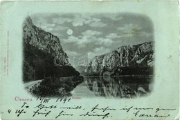 T2/T3 1898 Orsova, Kazán Szoros Holdfényben. Kiadja G. Hutterer / Kasan / Cazane / Gorge In Moonlight (EK) - Zonder Classificatie