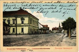 T2/T3 1911 Sárkány, Schirkonyen, Sercaia; Fő Tér, Evangélikus Templom, Utca. Kiadja F. Schnell / Main Square, Lutheran C - Zonder Classificatie