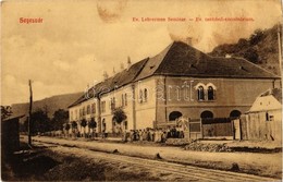 T2/T3 1913 Segesvár, Schässburg, Sighisoara; Evangélikus Tanítónő Szeminárium, Iskola, Villamos Sín. 9.  / Ev. Lehrerinn - Zonder Classificatie