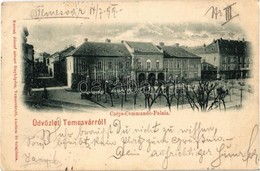 * T2/T3 1899 Temesvár, Timisoara; Hadtest Parancsnokság. Kossak József Fényképész Kiadása / Army Headquarters (Rb) - Zonder Classificatie