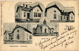 T2 1913 Ipolyság, Sahy; Közkórház, Gondnoki és Apáca Lak, Sebészeti és Fertőző Osztály. Kanyó A. Utóda Kiadása / Hospita - Zonder Classificatie